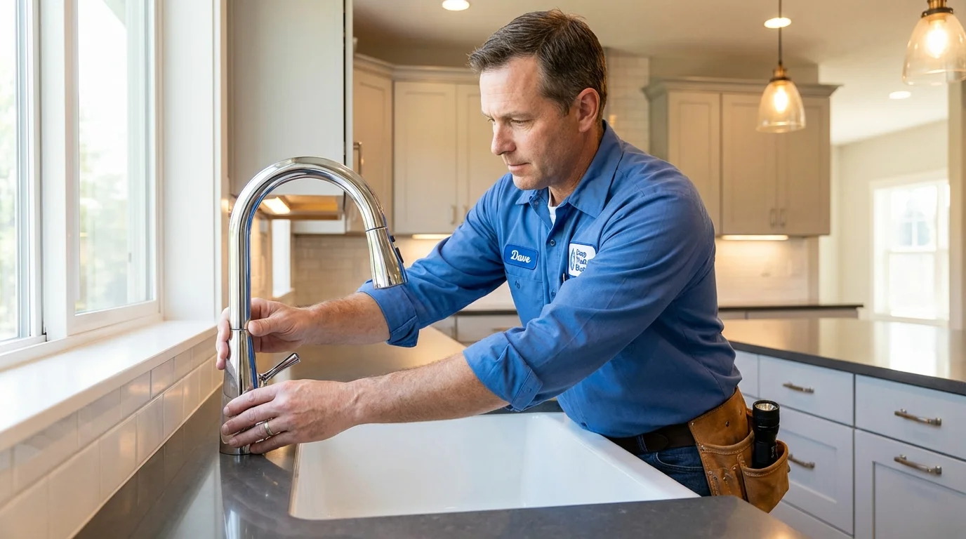 Kitchen faucet installation by Johns Plumbing LLC in Peapack